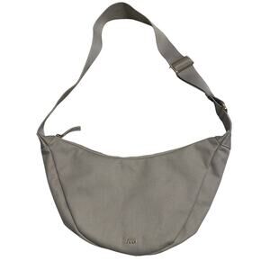 July Everyday Crescent Crossbody Bag Purse Beige Tan Neutral NWOT